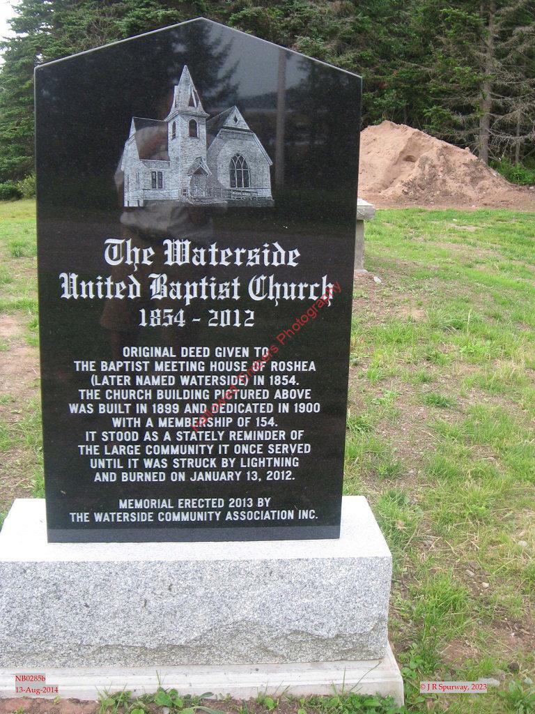 NB0285b Site of former Waterside United Baptist Church , Waterside NB NB0285b Site of former Waterside United Baptist Church , Waterside NB