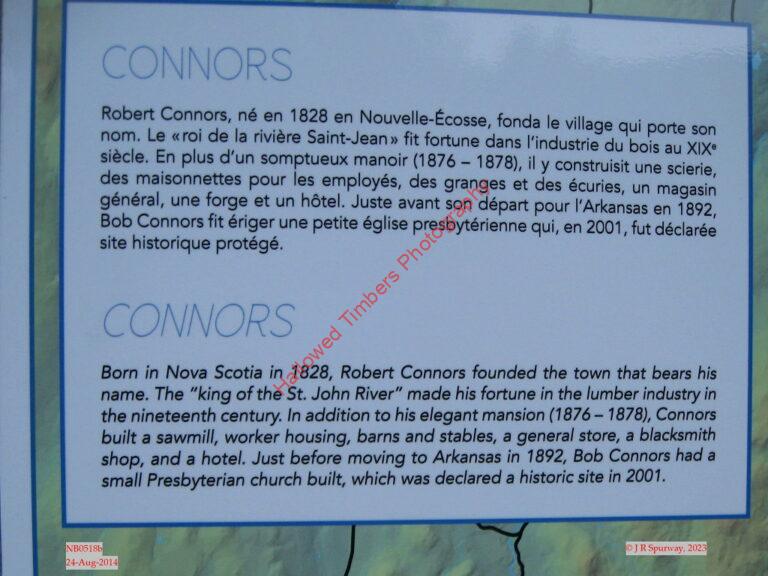 NB0518b plaque at chapelle Presbyterienne Connors (Presbyterian), Connors NB