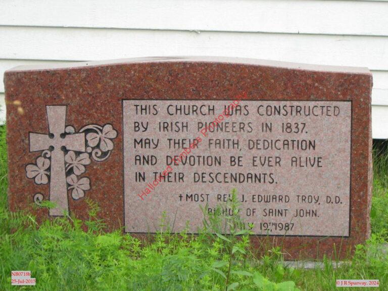 NB0718b Monument at Our Lady of Carmel Catholic Church, Howard NB