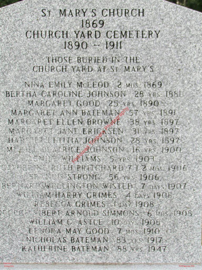 NB0783b plaque at Saint Mary Anglican Church, Dalhousie NB NB0783b plaque at Saint Mary Anglican Church, Dalhousie NB