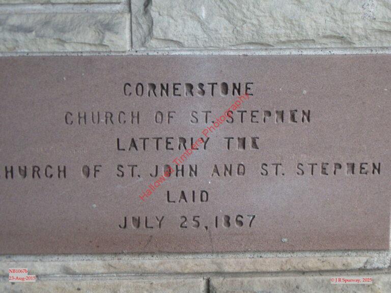 NB1067b Plaque at Grace Presbyterian Church, Saint John NB