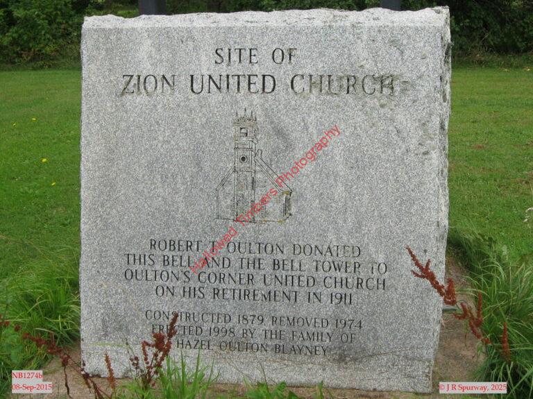 NB1274b Monument at site of former Zion United Church, Little Shemogue NB NB1274b Monument at site of former Zion United Church, Little Shemogue NB