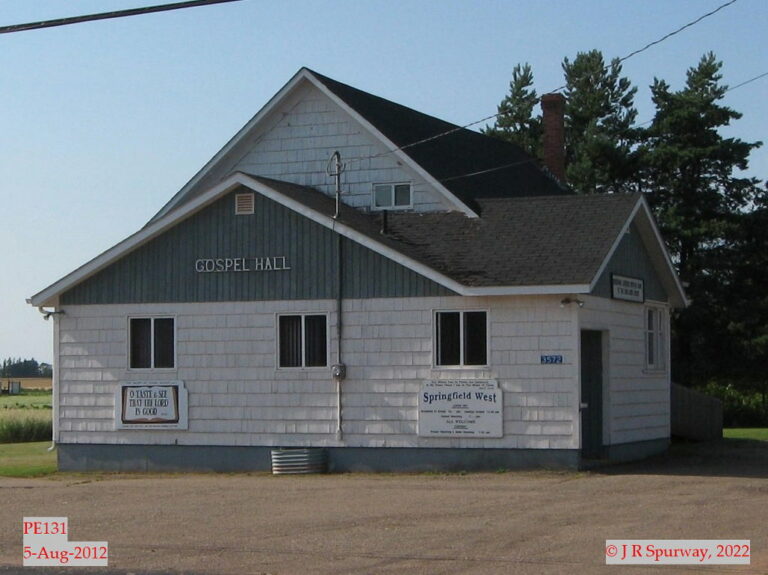 PE131 Springfield West Gospel Hall, Springfield West PE, taken 05-Aug-2012 © 2022 JR Spurway PE131 Springfield West Gospel Hall, Springfield West PE, taken 05-Aug-2012 © 2022 JR Spurway