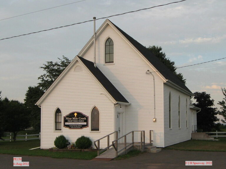 PE158 Nine Mile Creek Presbyterian Church, Nine Mile Creek PE, taken 06-Aug-2012 © 2022 JR Spurway